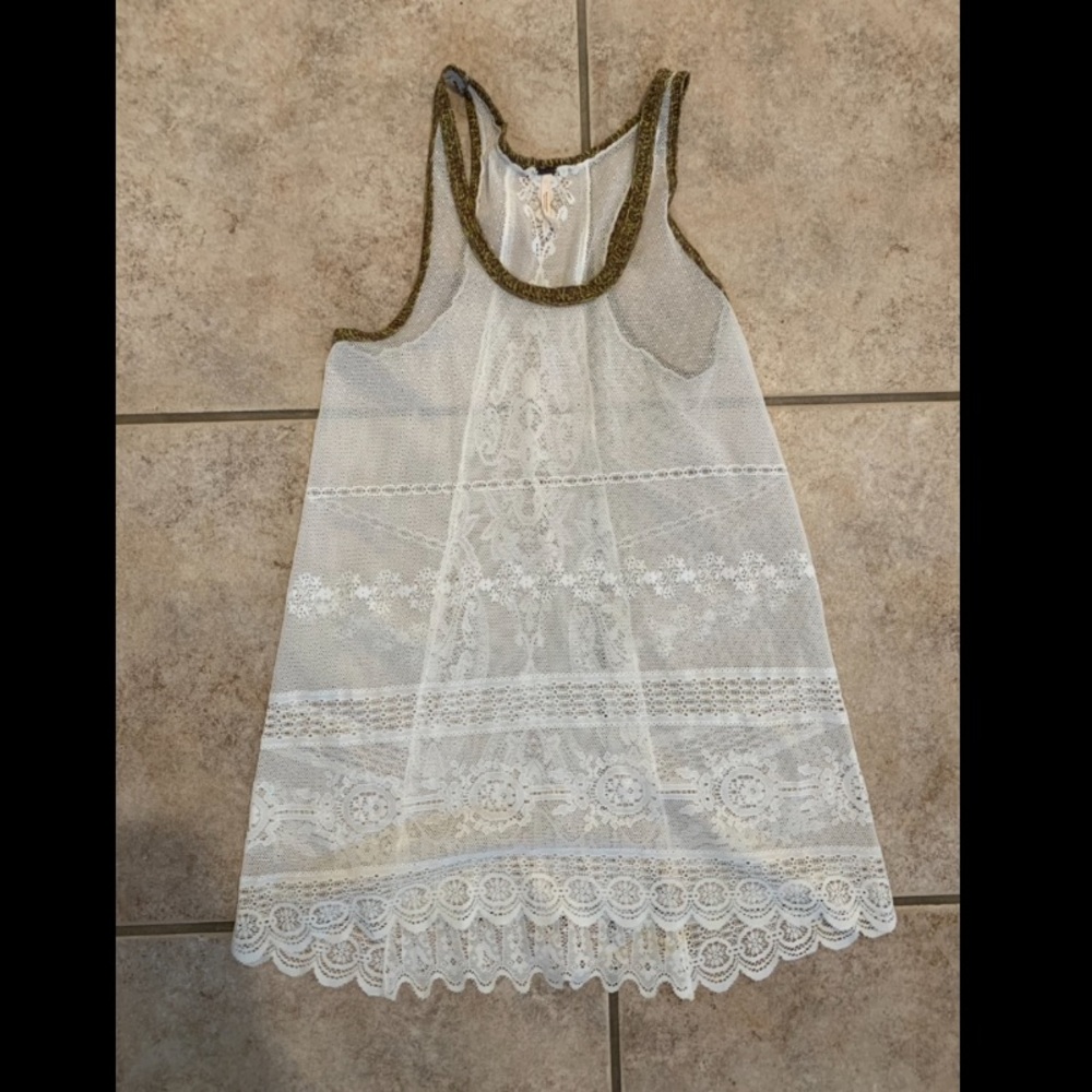 Free People lace tunic tank